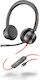 Poly Blackwire 8225 На ушите Мултимедийни слушалки с микрофон и връзка USB-C в Черен цвят