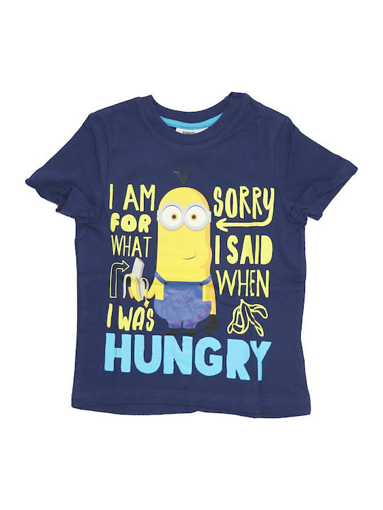 Minions Παιδική Μπλούζα Κοντομάνικη Σκούρο Μπλε