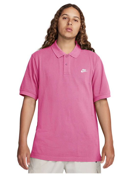 Nike Club Men's Athletic Short Sleeve Blouse Polo Pink