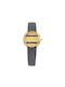 Tetra Watch with Gold Leather Strap