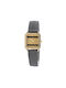 Tetra Uhr mit Gold Lederarmband