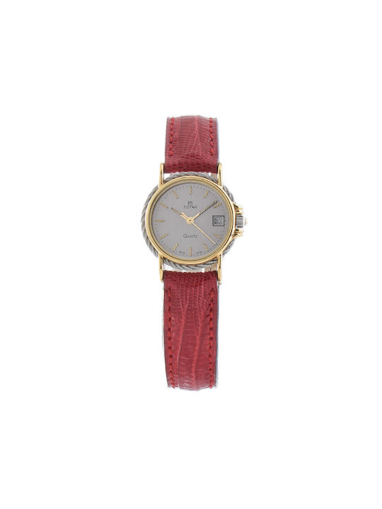 Tetra Watch with Burgundy / Burgundy Leather Strap