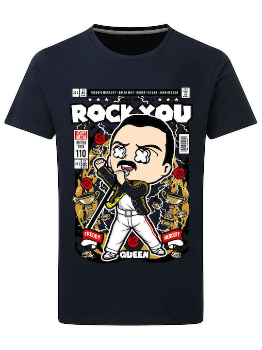 Freddy Mercury T-shirt Navy Blue