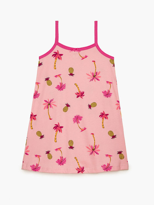 Minerva Kids' Nightgown Summer Pink Tropical Pi...