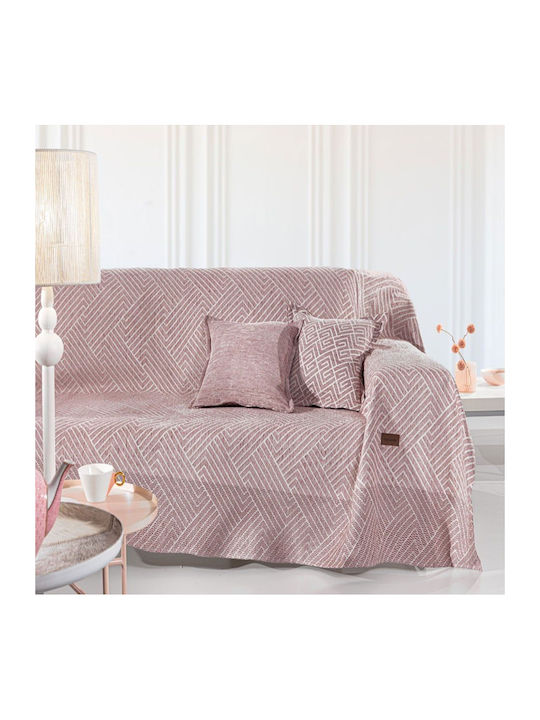 Guy Laroche Armchair Throw Goya 180x150cm Old Pink 1133030124045
