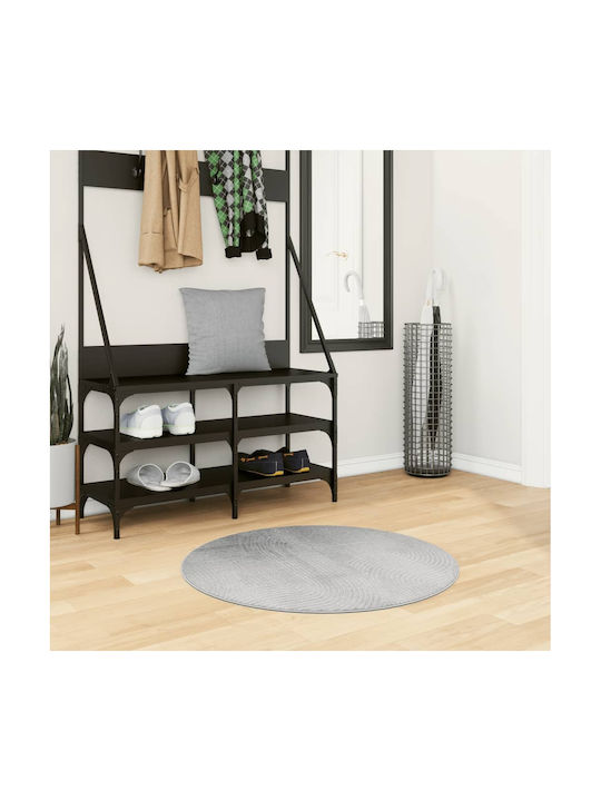 vidaXL Rug Round Grey