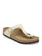 Gizeh Nubuk Leather Leather Women's Flat Sandals Anatomic in Ecru Color Regular Fit