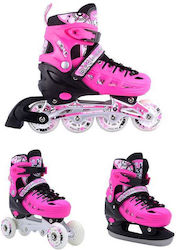 Athlopaidia 002.10305/RIS Inline / Quad Adjustable Rollers Pink Children's