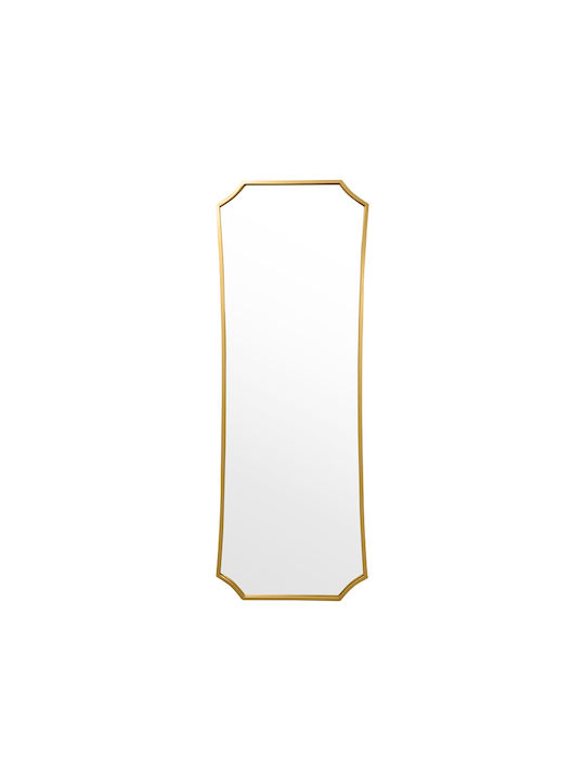 Pakketo Καθρέπτης Τοίχου Ολόσωμος με Χρυσό Μεταλλικό Πλαίσιο 165x56cm