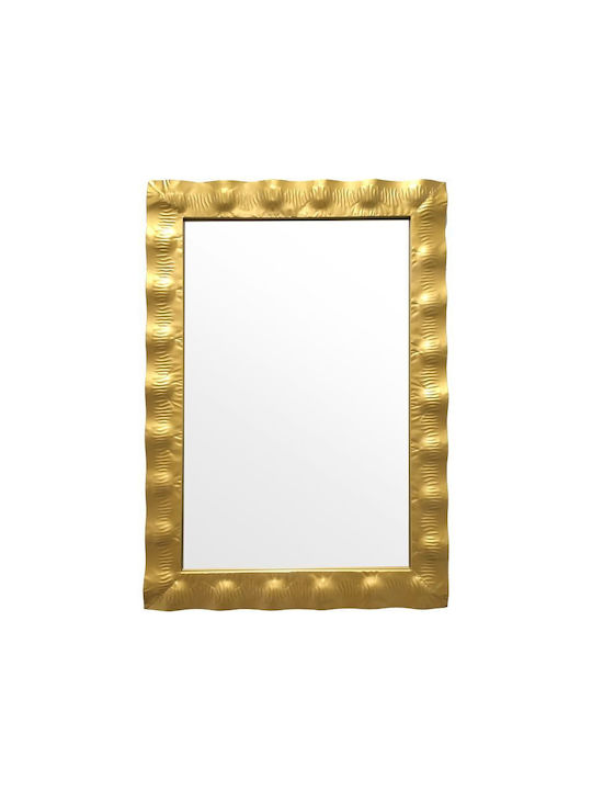 Pakketo Καθρέπτης Τοίχου με Χρυσό Μεταλλικό Πλαίσιο 102x72cm
