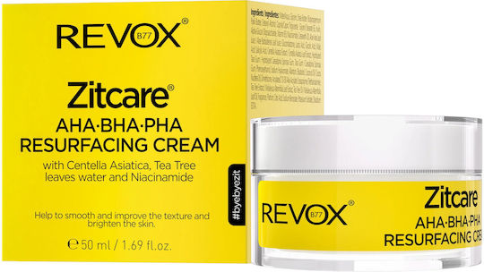 Revox Zitcare AHA-BHA-PHA Αναπλαστική Κρέμα με Υαλουρονικό Οξύ 50ml ...