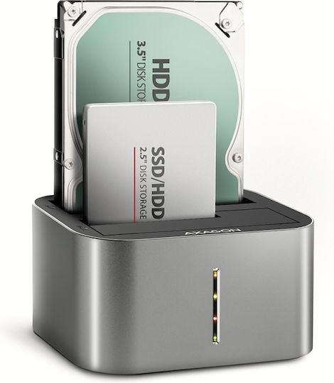 Axagon Docking Station για 2 Σκληρούς Δίσκους SATA 2.5" / 3.5" (AXA.PAR.0012)