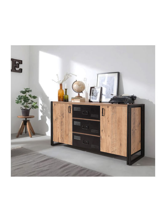 Μπουφές Pine-black 160x45x80cm