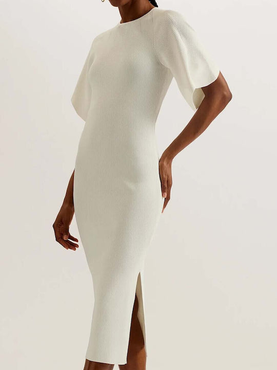 Ted Baker Midi Βραδινό Φόρεμα Ivory