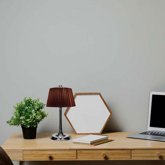V-TAC Metal Table Lamp LED with Silver Shade and Base