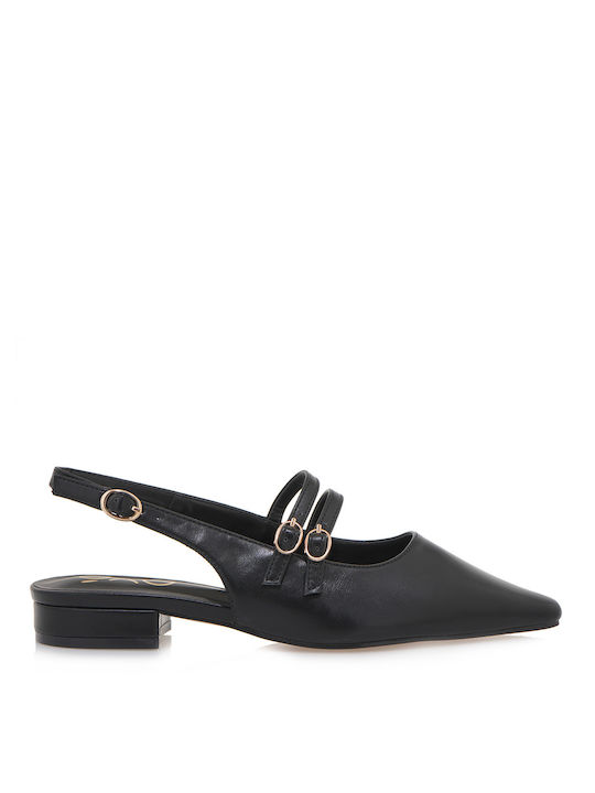 Exe Synthetic Leather Black Low Heels