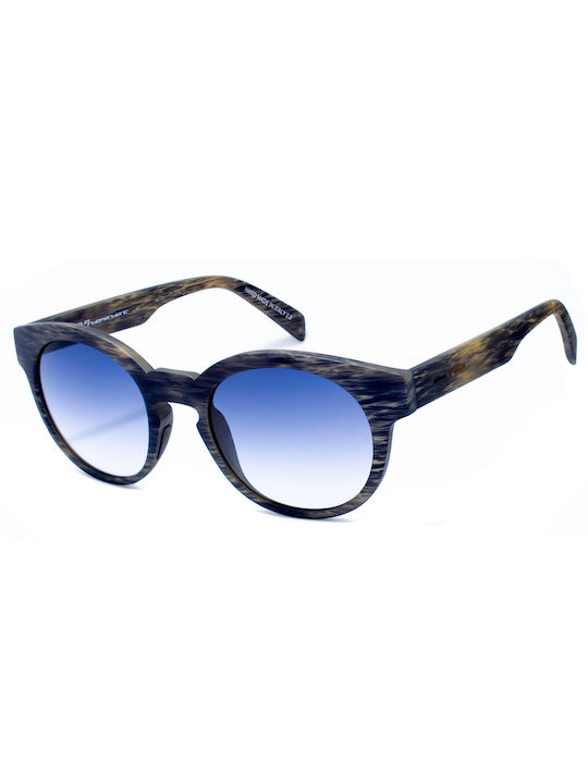 Italia Independent Women's Sunglasses with Blue Plastic Frame and Blue Gradient Lens 0909.BHS.022