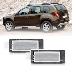Bosse Φώτα Πινακίδας Led 12V για Renault Espace / Scenic / Fluence / Laguna / Captur / Modus Dacia Duster / Lodgy / Logan / Logan MCV 2τμχ