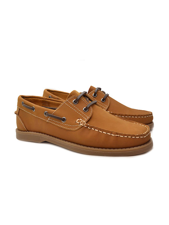 Hawkins Premium Suede Ανδρικά Boat Shoes σε Καφέ Χρώμα