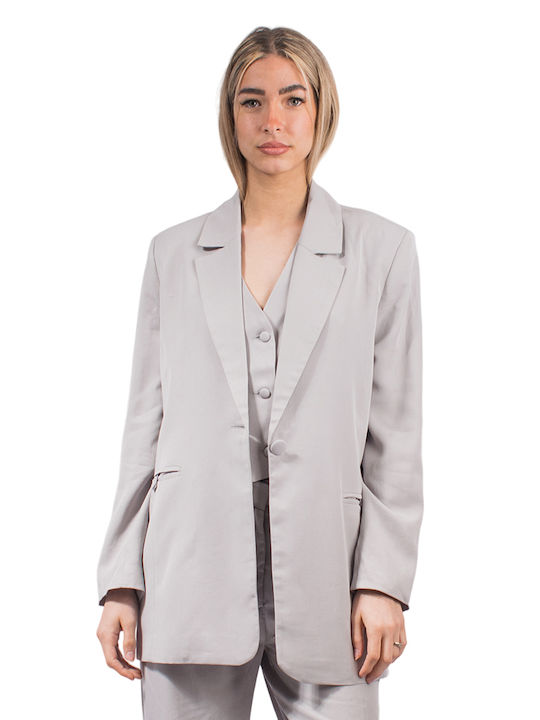 4tailors Blazer pentru femei Sacou GREY