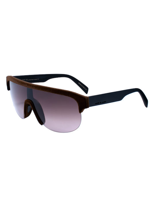 Italia Independent Sunglasses with Brown Plastic Frame and Purple Gradient Lens 0911V.044.000