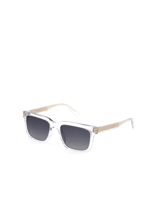 Furla Sunglasses with Transparent Plastic Frame and Gray Gradient Lens SFU600 0301