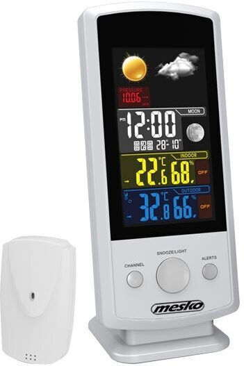 Adler MS 1177 Ασύρματος Μετεωρολογικός Σταθμός Ψηφιακός Επιτραπέζιος Μαύρος