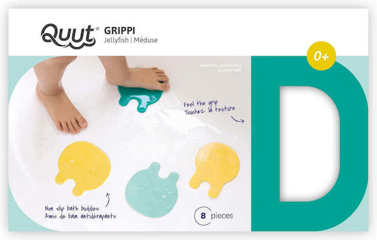 Quut Baby-Rutschmatten für die Badewanne Grün 8Stück