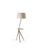 Faro Barcelona Treewood Подова Лампа В175xД45.1см. с Цокъл за Крушка E27 Сив