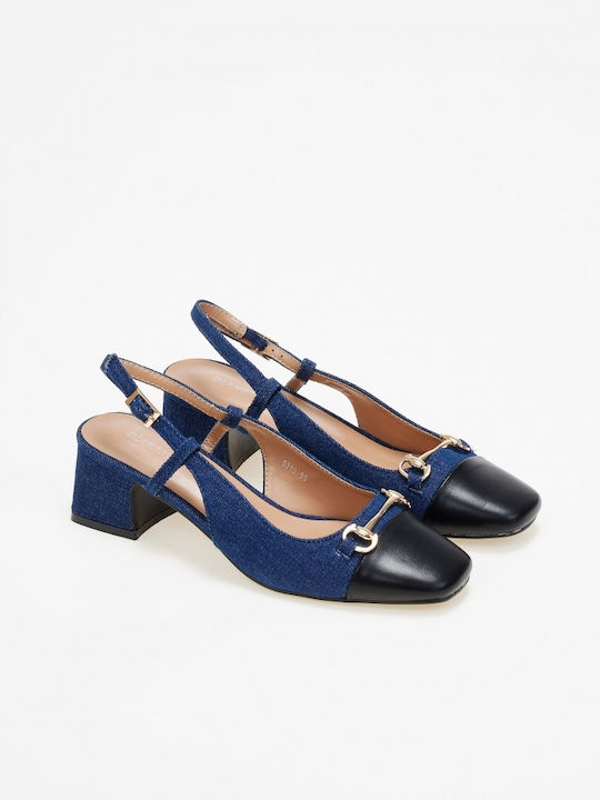 Pumps mit Riemchen Blau