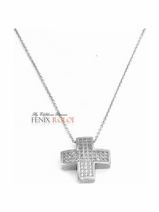 FenixJewelry Crucifix Aur Alb 14K FenixJewelry Crucifix Aur Alb 14K