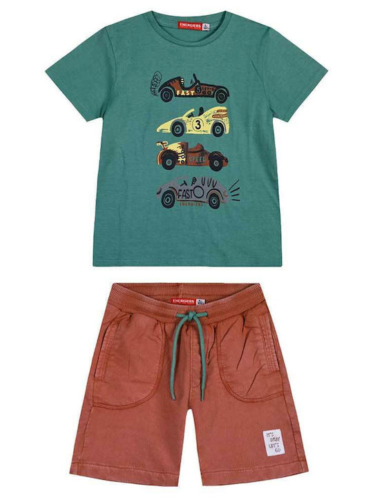 Energiers Kids Set with Shorts Summer 2pcs Terracotta