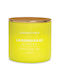 Scented Candle 3 wicks Glass Container Lemongrass Ginger 411 Line Pop Color