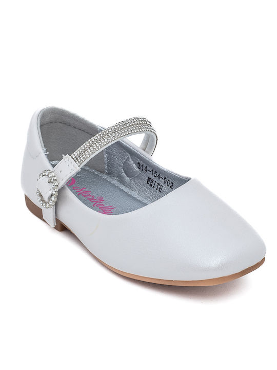 Kinder Pumps & Ballerinas mit Bügel- und Schleifenverschluss Weiße