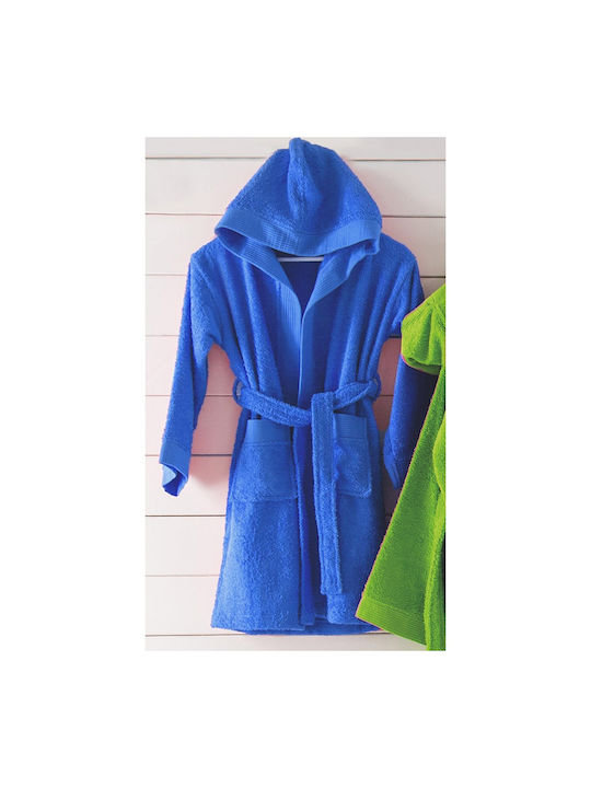 Rythmos Παιδικό Μπουρνούζι Twist Blue με Κουκούλα