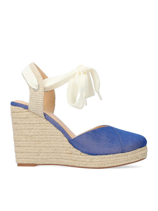 Women's Ankle Strap Platforms Blue