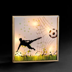 Wooden Frame Lighted Candle Football Candle 25c...