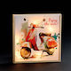 Wooden Frame Illuminated Candle Vespa 25cm M12049