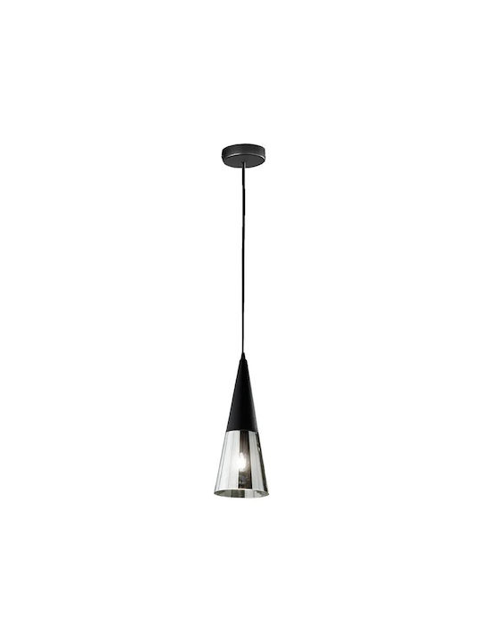 Ondaluce Trento Pendant Light Black with Socket E14, E.14 37cm