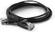 Wantec U/UTP Cat.6a (Gigabit) Καλώδιο Δικτύου Ethernet 0.2m Μαύρο