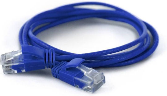 Wantec U/UTP Cat.6a (Gigabit) Καλώδιο Δικτύου Ethernet 0.2m Μπλε