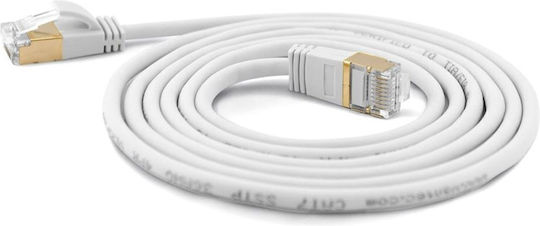 Wantec U/UTP Cat.7 (10Gbps) Καλώδιο Δικτύου Ethernet 2m Λευκό