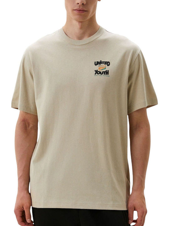 Downtown Graphic T-Shirt Beige