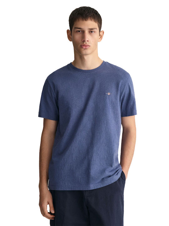 Gant Herren T-Shirt Kurzarm Blau