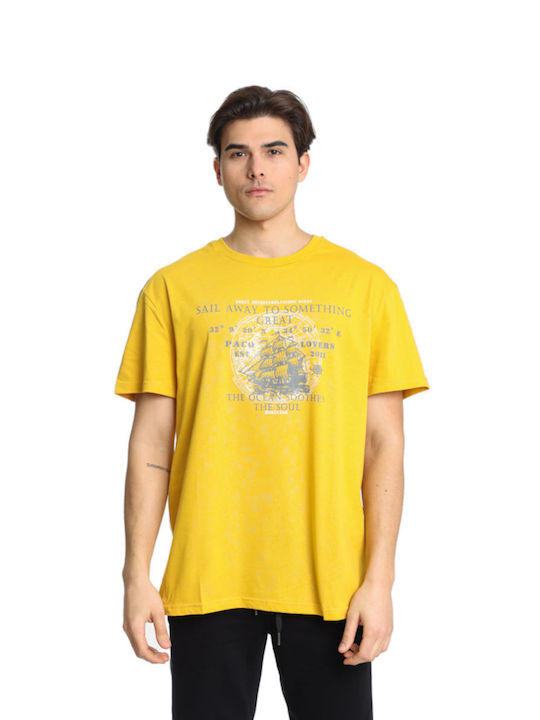 Paco & Co T-shirt Bărbătesc cu Mânecă Scurtă D. Yellow