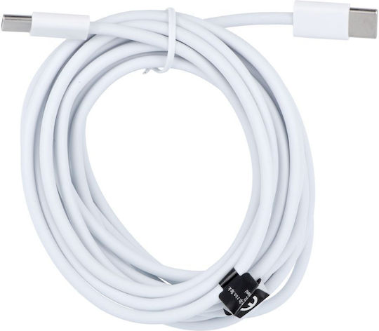 USB 2.0 Cable USB-C male - USB-C 30W Λευκό 3m 596609