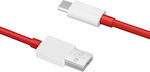 OnePlus USB 2.0 Кабел USB-C мъжки - USB-A мъжки 100W Червен 1м (5461100530)