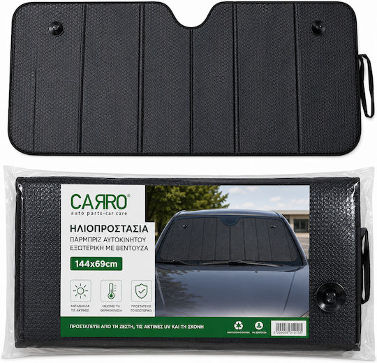 Carro Ηλιοπροστασία Παρμπρίζ Αυτοκινήτου Εξωτερική με Βεντούζα 144x69εκ.