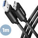 Axagon Regular USB 3.0 to micro USB Cable Μαύρο 1m (BUMM3-AM10AB) 1τμχ