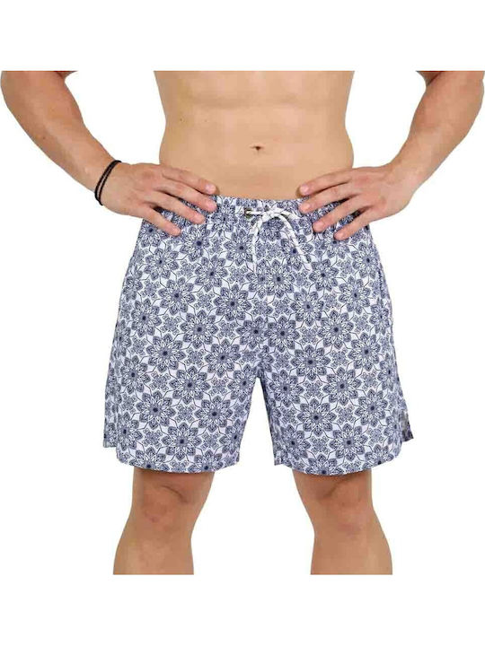 Waves Men's Swimwear Shorts Blue Floral